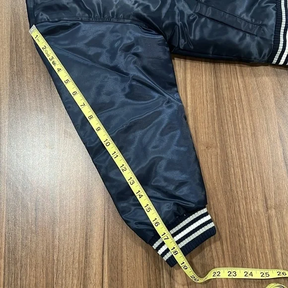 Yankee White & Blue Bomber Jacket MLB by JH Design Size S (5-6) Kids - Picture 15 of 15